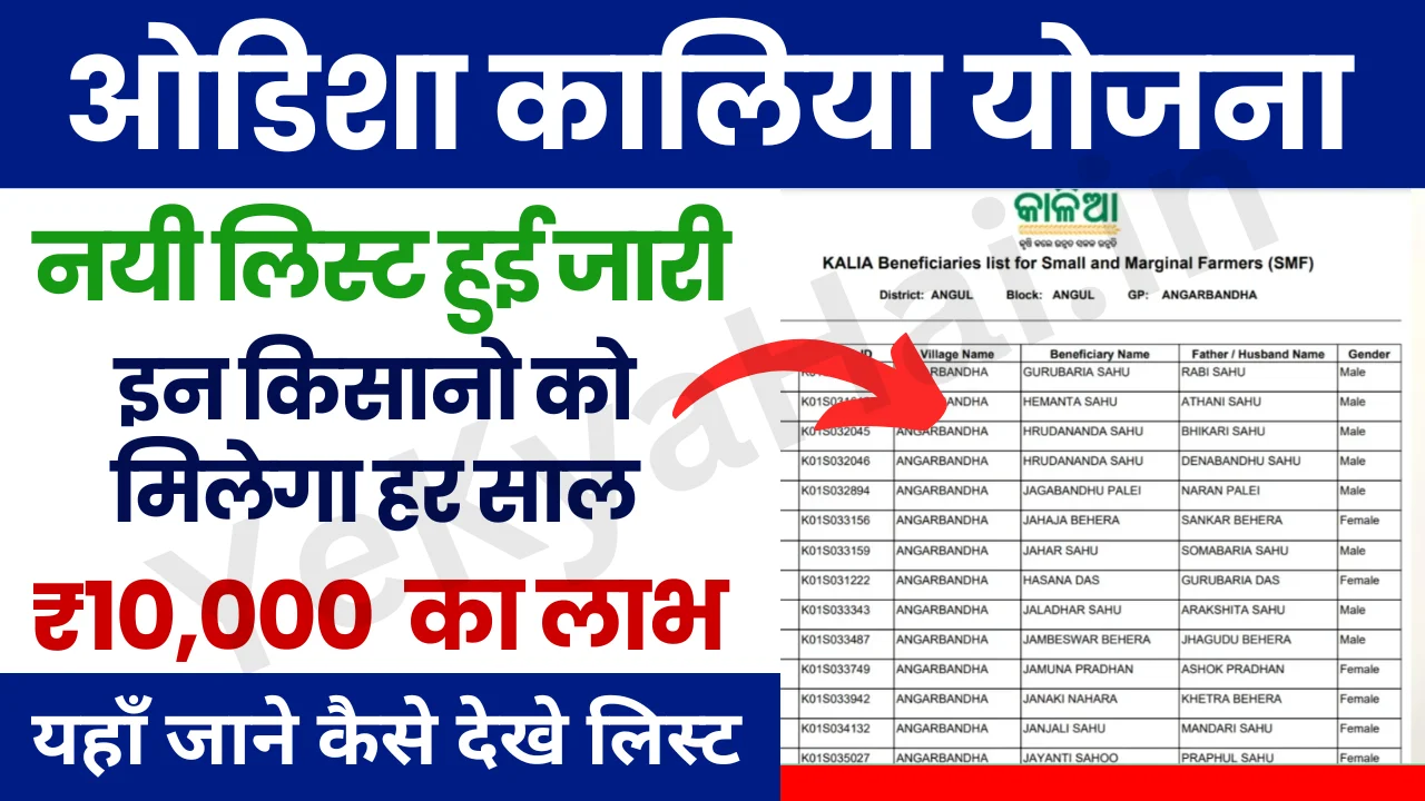 KALIA Yojana New List